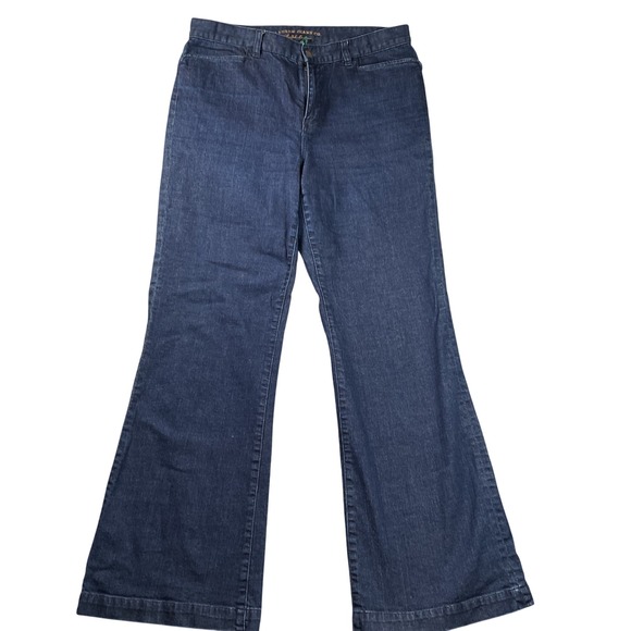 Lauren Ralph Lauren Denim - Lauren Ralph Lauren Jeans Womens 10 Blue Excellent Flare High Rise Dark Wash